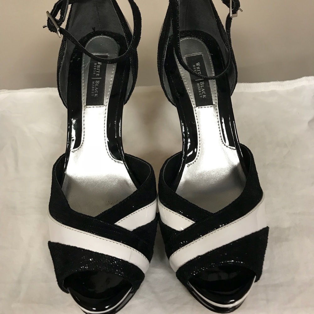 Black and White Heels White House Black Market